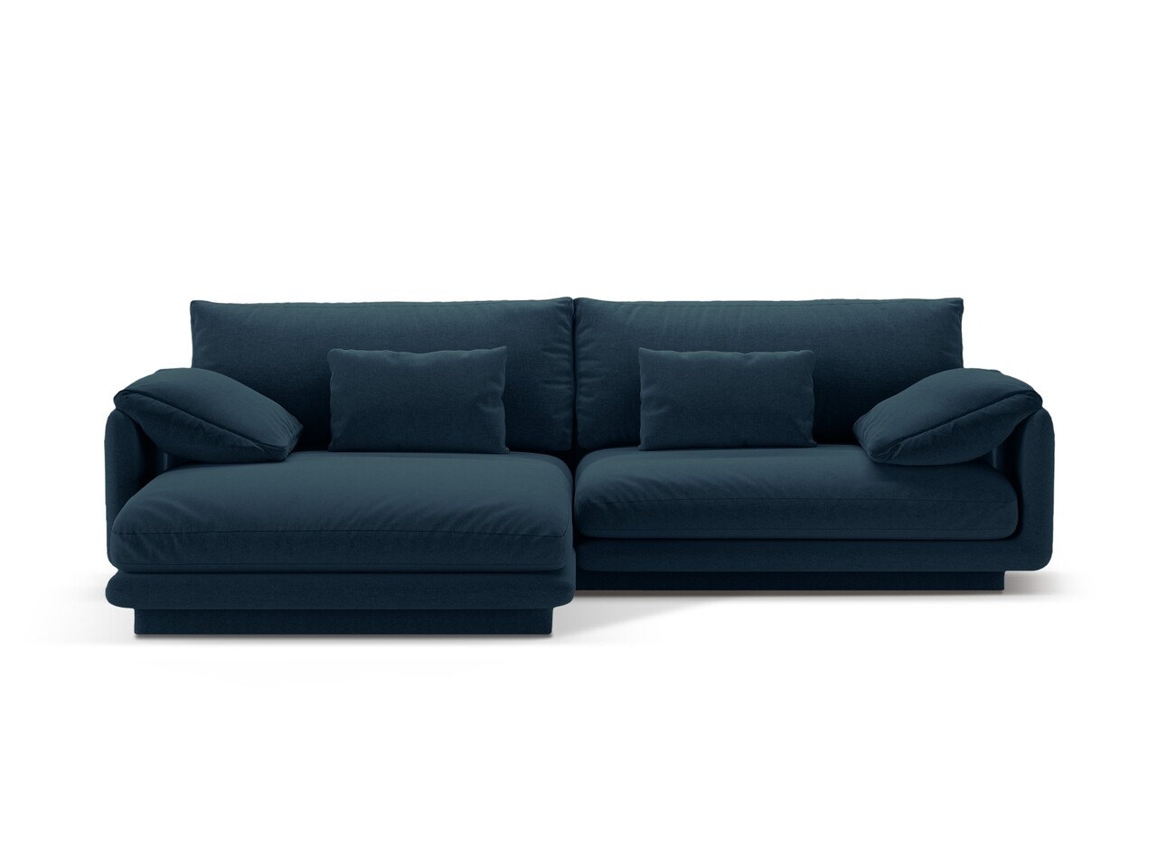 Coltar stanga 4 locuri, Torino-211, Micadoni Home, 250x170x83 cm, tesatura structurata chenille, albastru navy - imagine 7